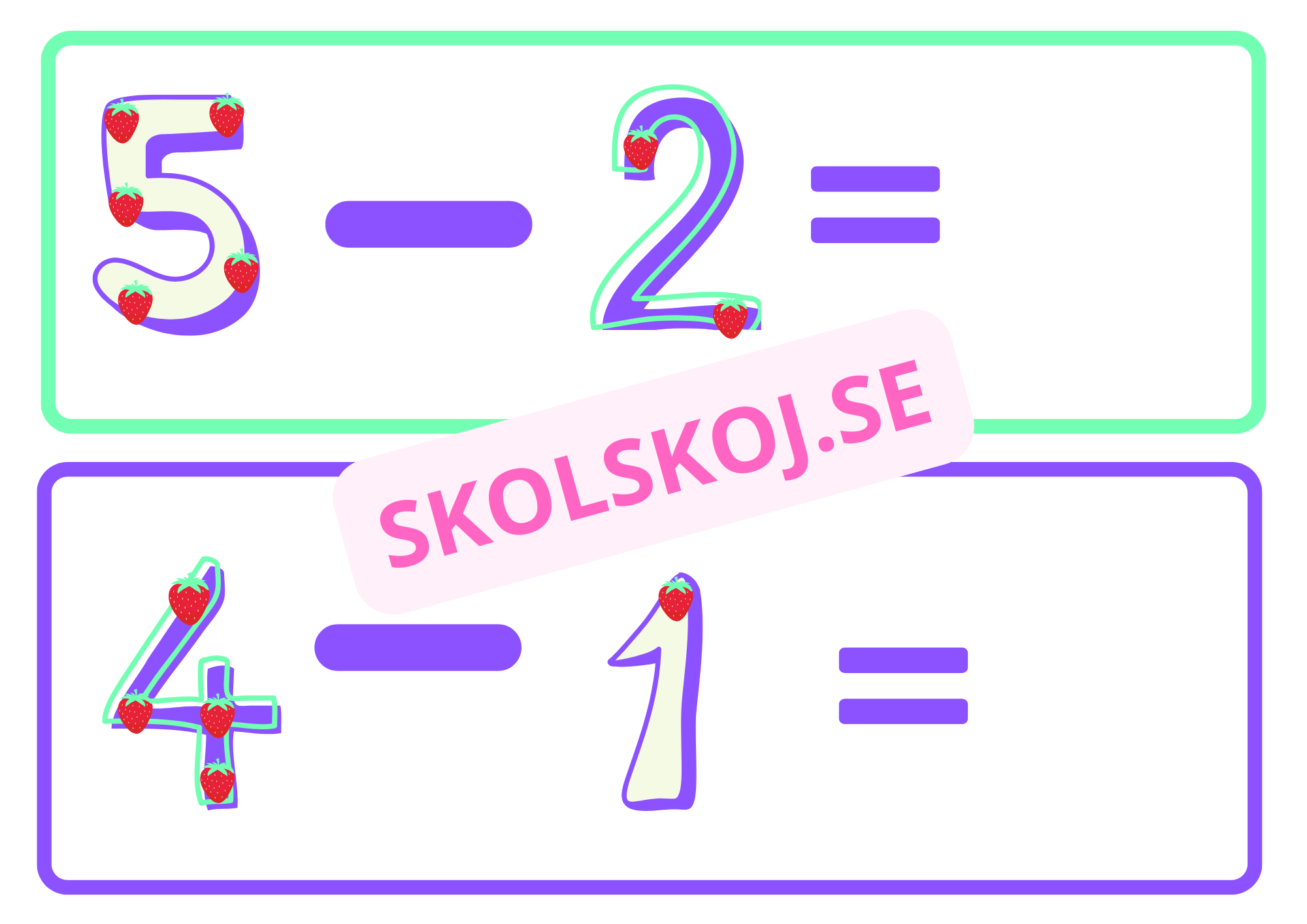 Rör och räkna – Subtraktion