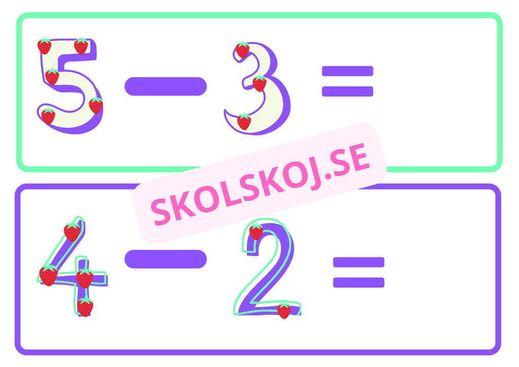 Rör och räkna – Subtraktion