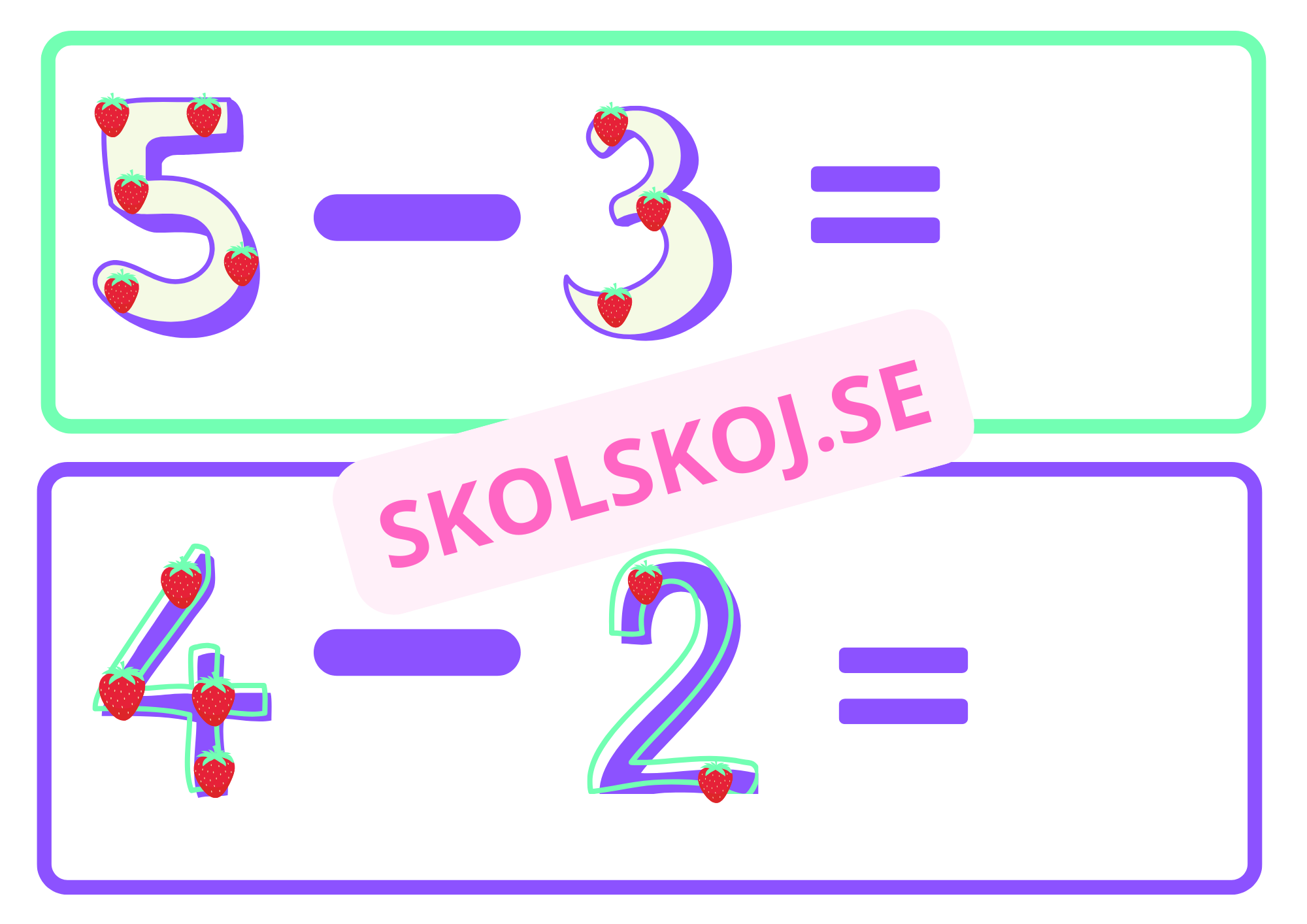 Rör och räkna – Subtraktion