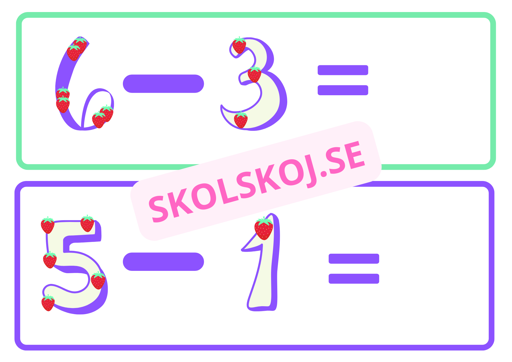 Rör och räkna – Subtraktion