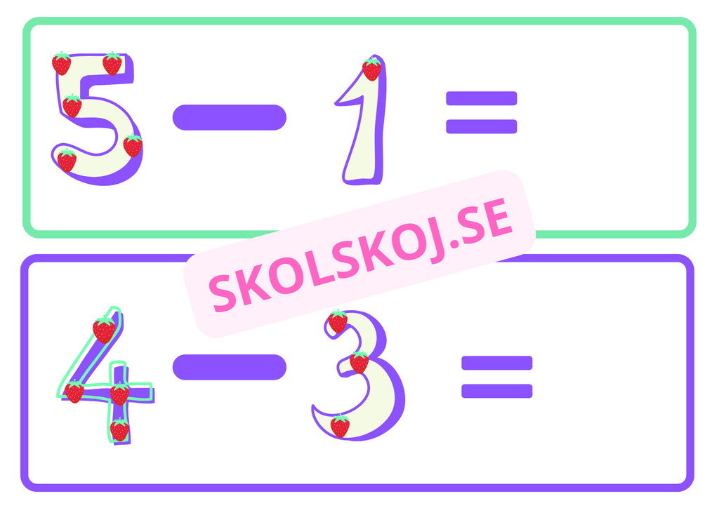 Rör och räkna – Subtraktion
