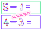 Rör och räkna – Subtraktion