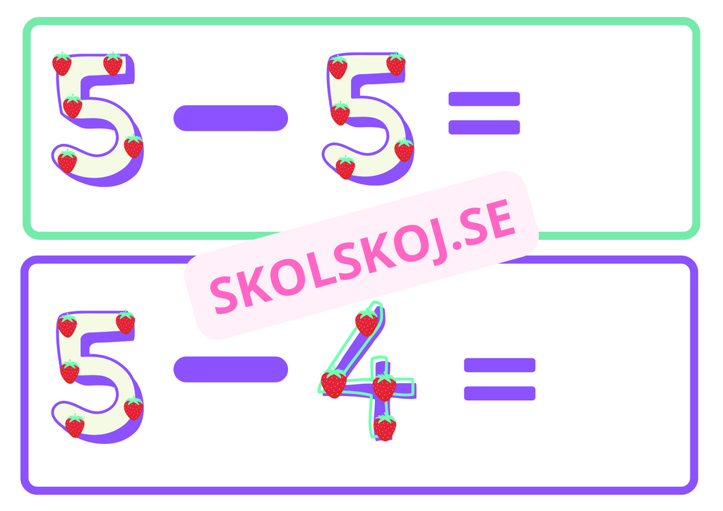 Rör och räkna – Subtraktion
