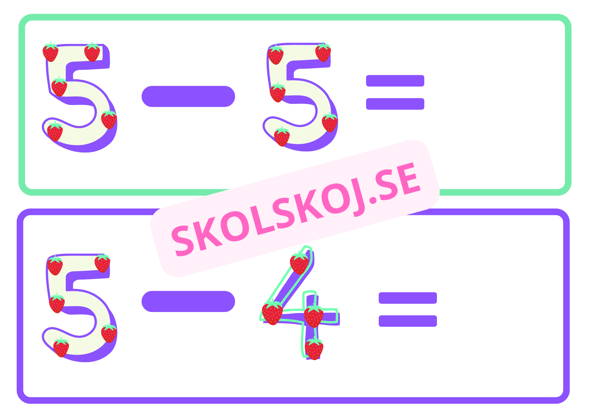 Rör och räkna – Subtraktion