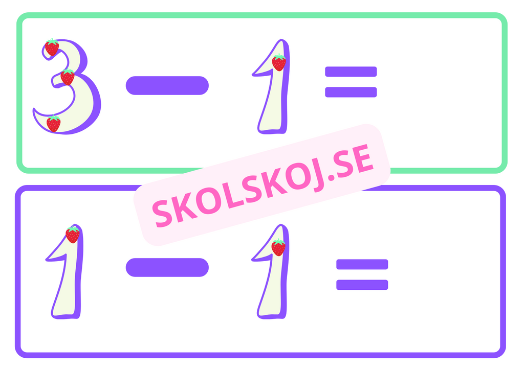 Rör och räkna – Subtraktion