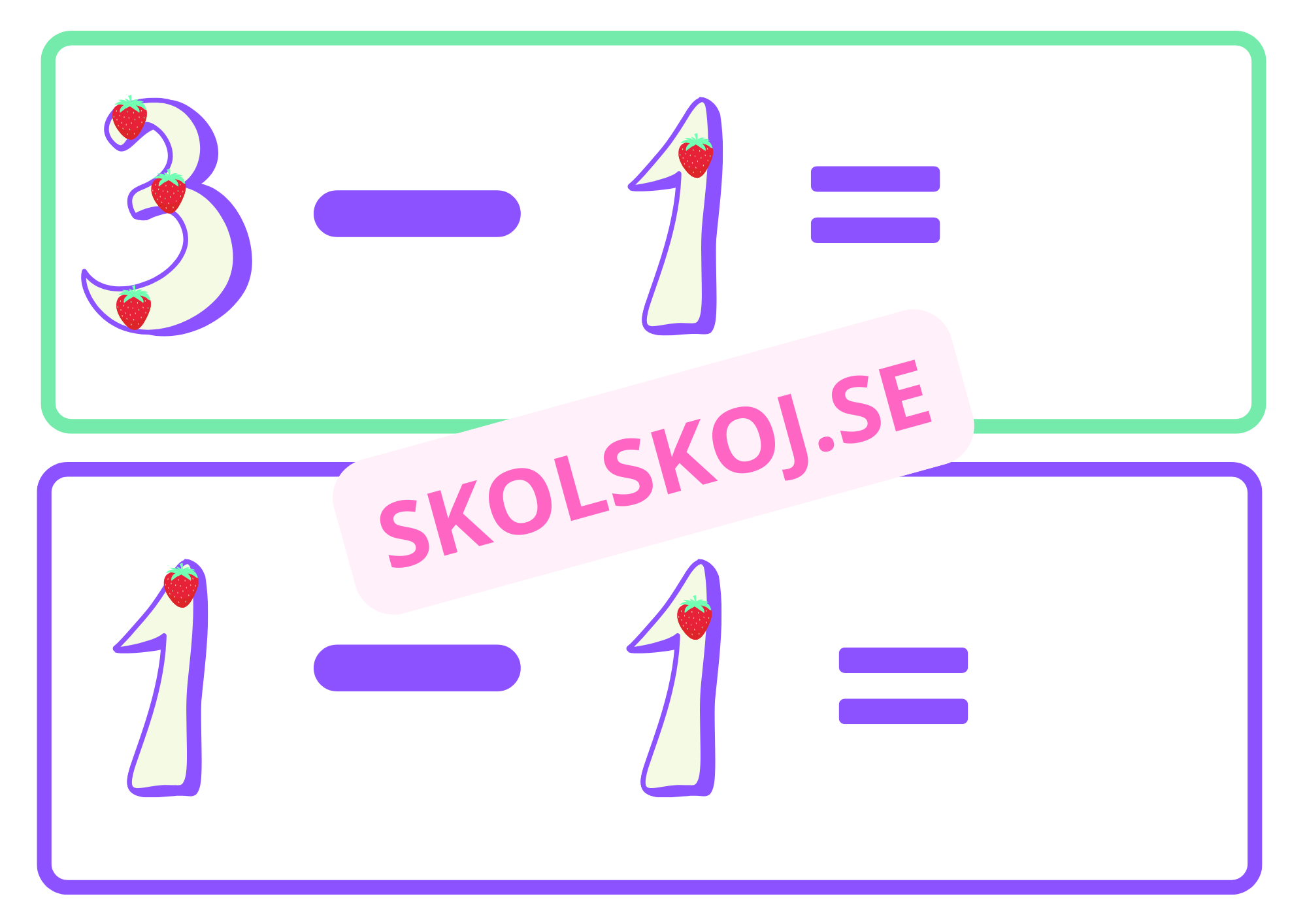 Rör och räkna – Subtraktion