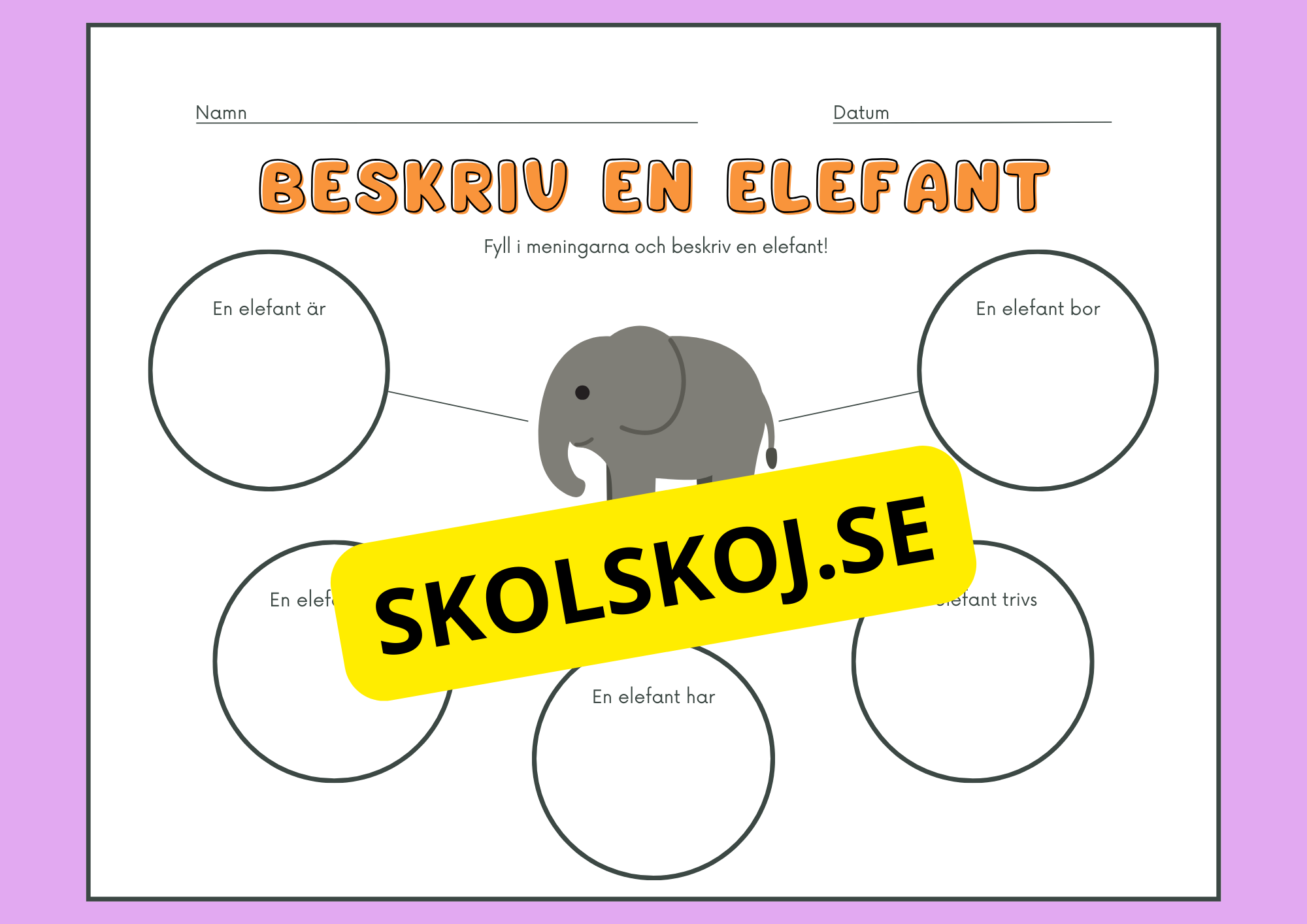 Beskriv djuren