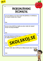 Decimaltal - Problemlösning