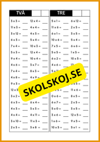 Huvudräkning - Multiplikation