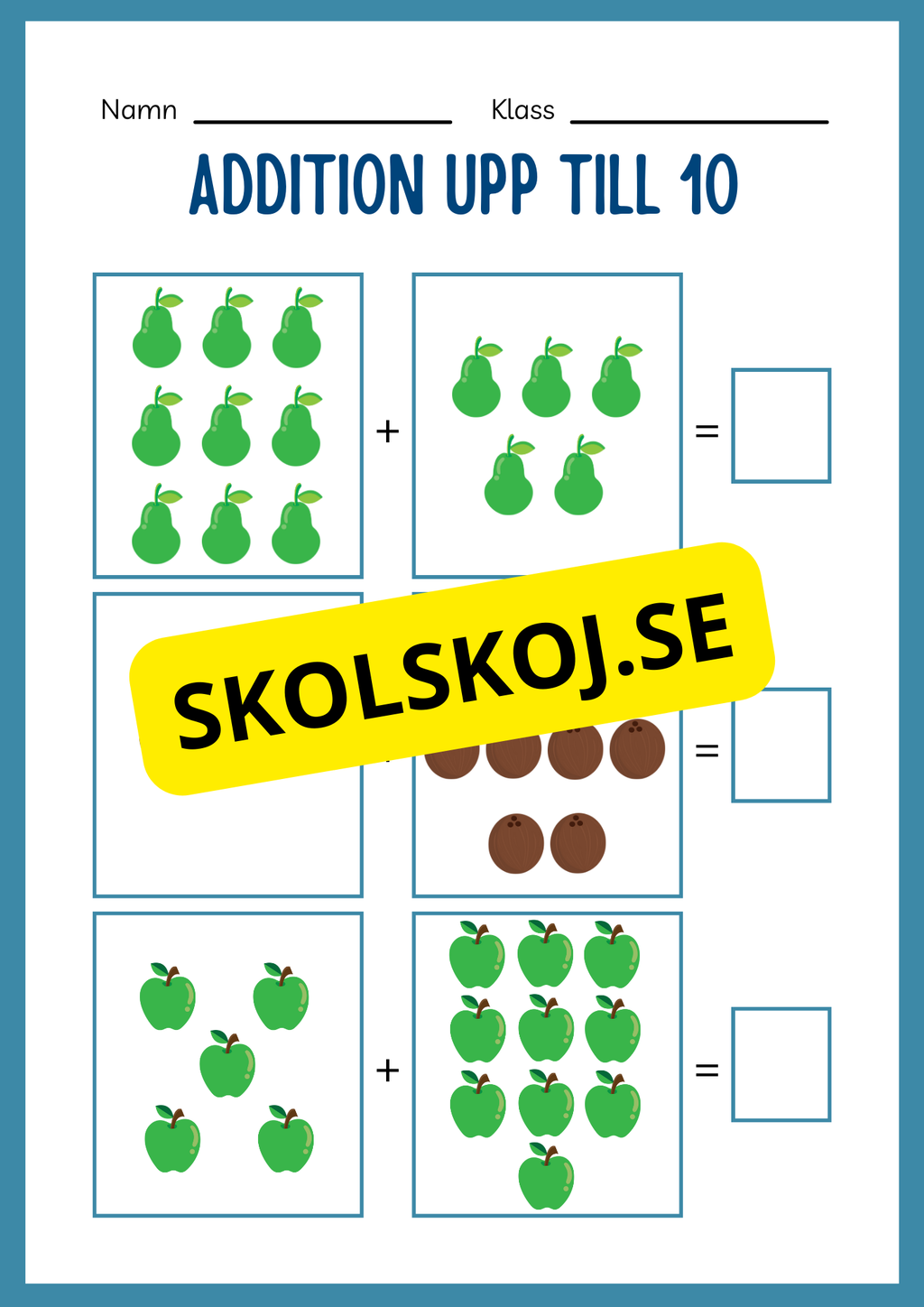 Addition 0 - 20 - Häfte