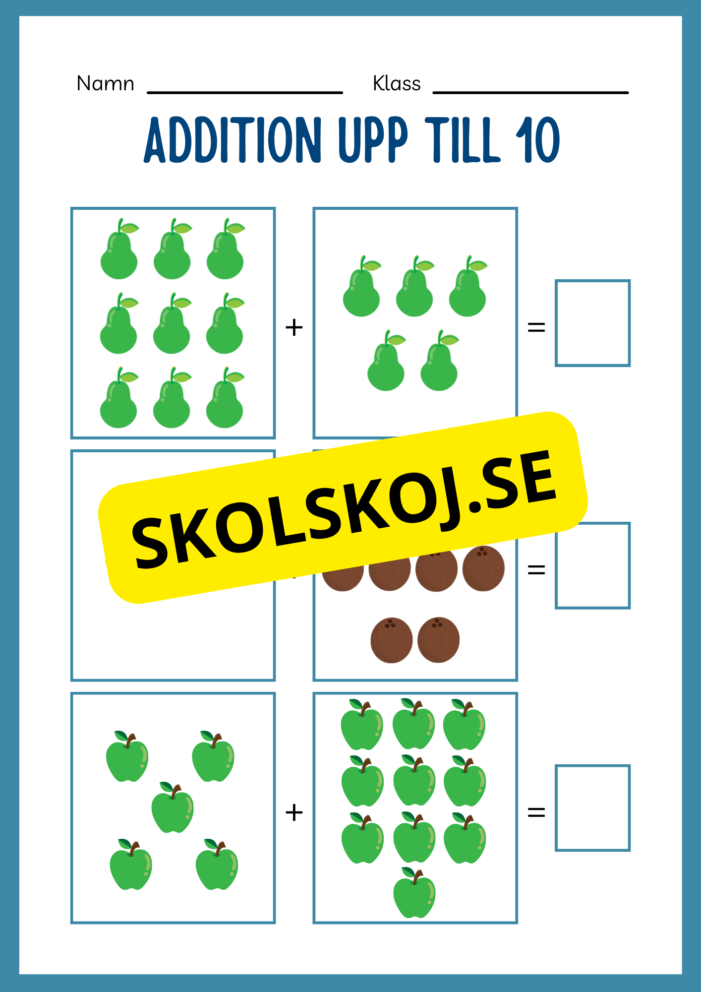 Addition 0 - 20 - Häfte