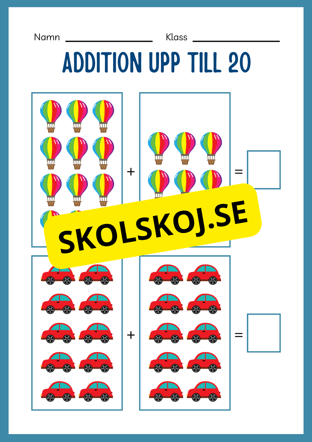 Addition 0 - 20 - Häfte