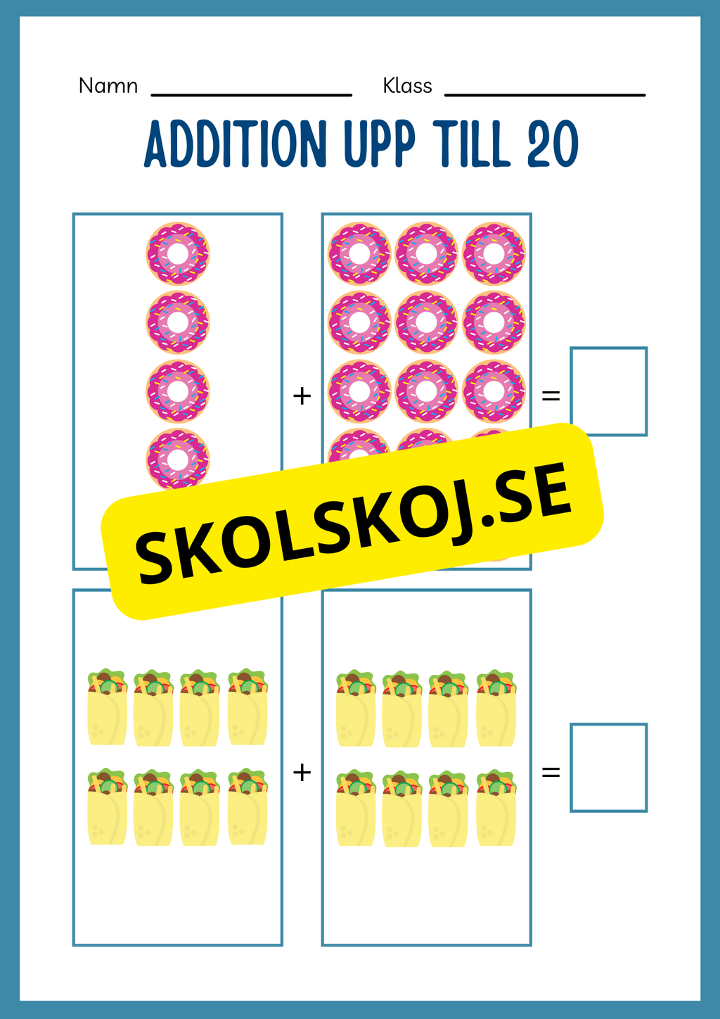 Addition 0 - 20 - Häfte