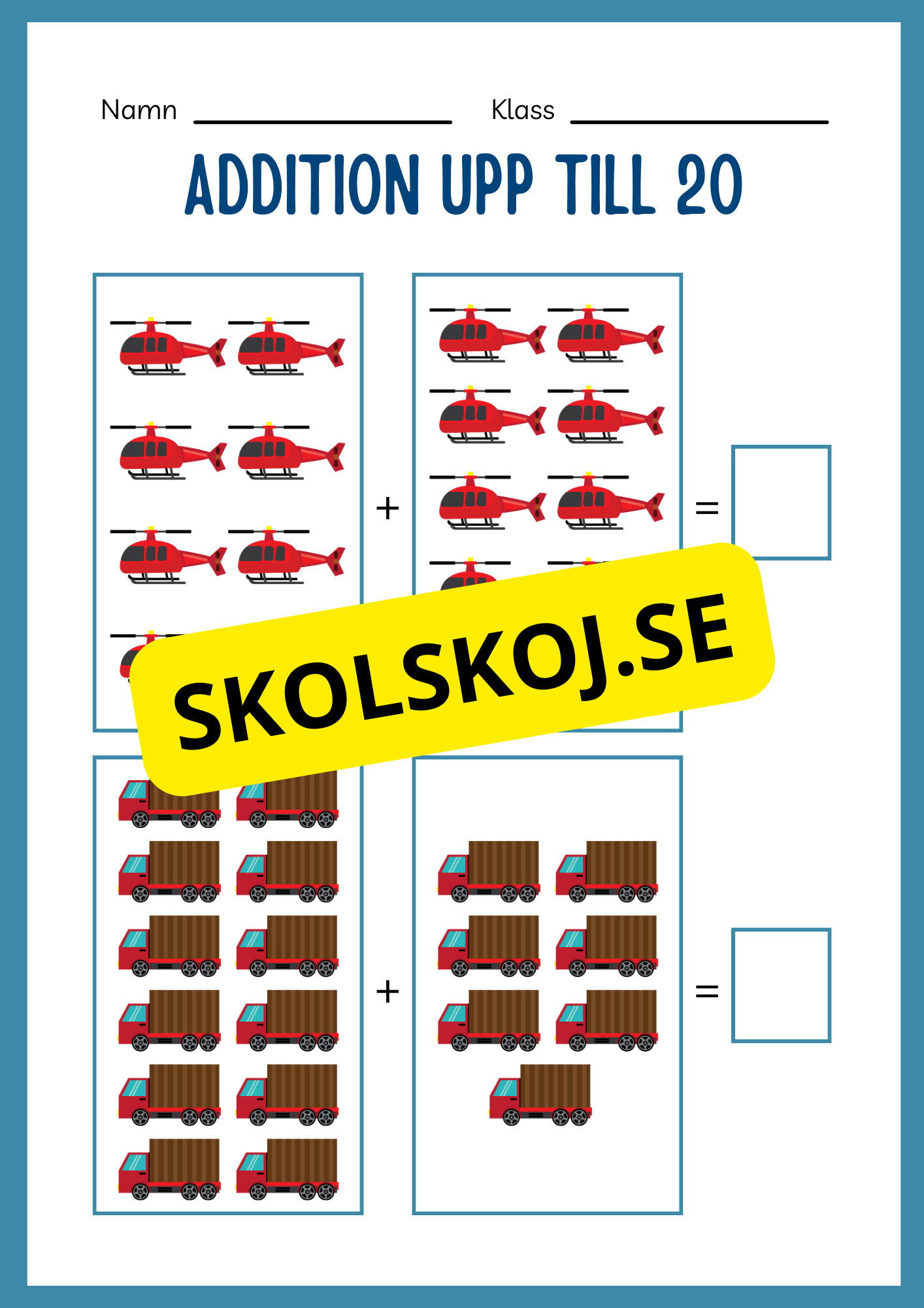 Addition 0 - 20 - Häfte
