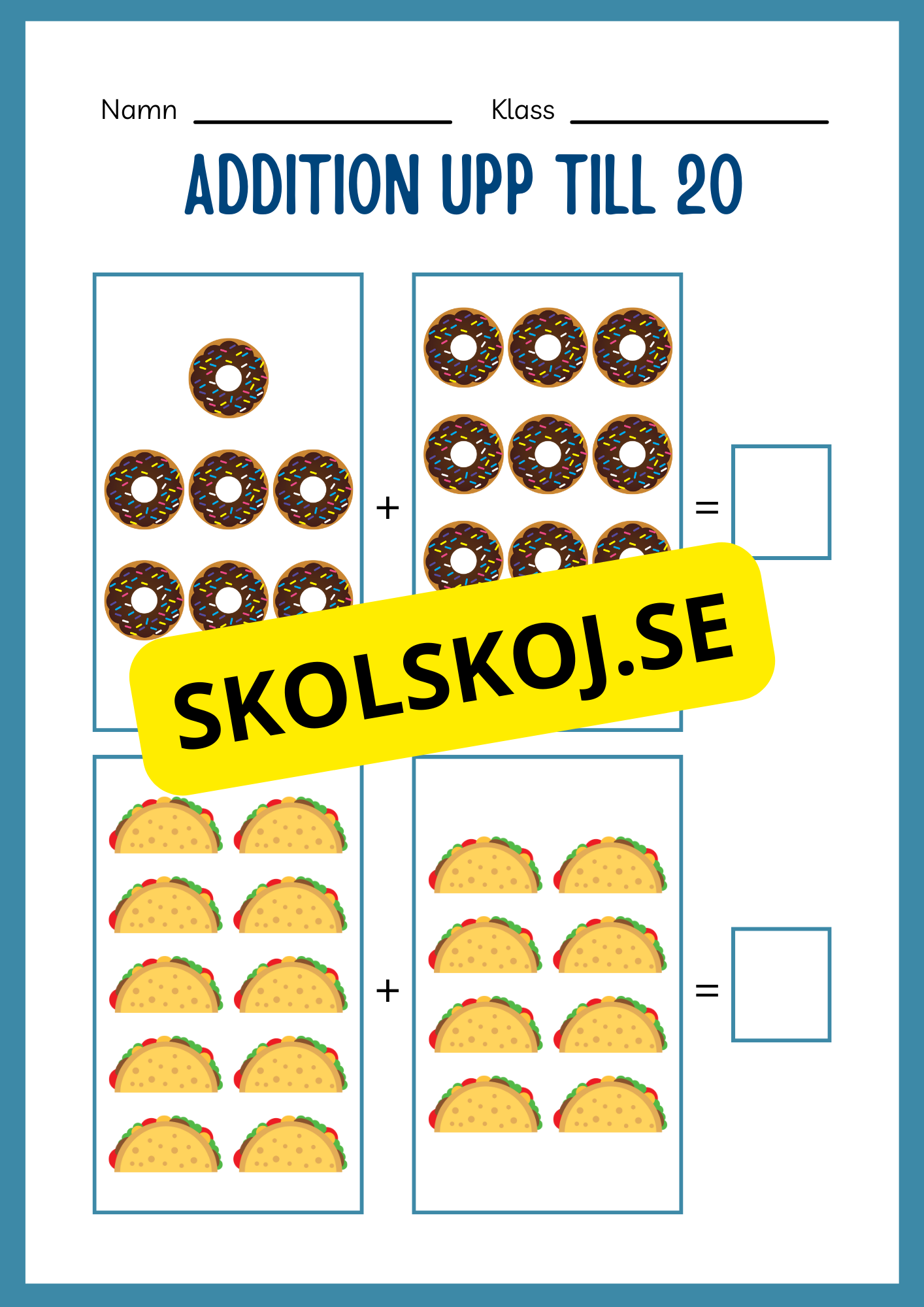 Addition 0 - 20 - Häfte