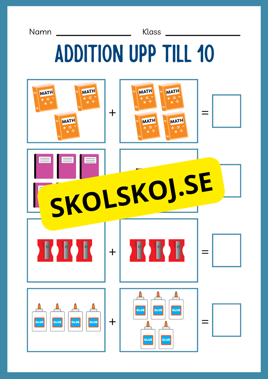 Addition 0 - 20 - Häfte