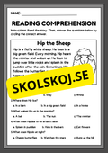 Reading comprehension - English