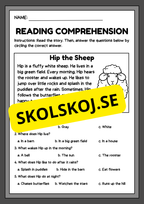 Reading comprehension - English