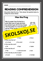 Reading comprehension - English