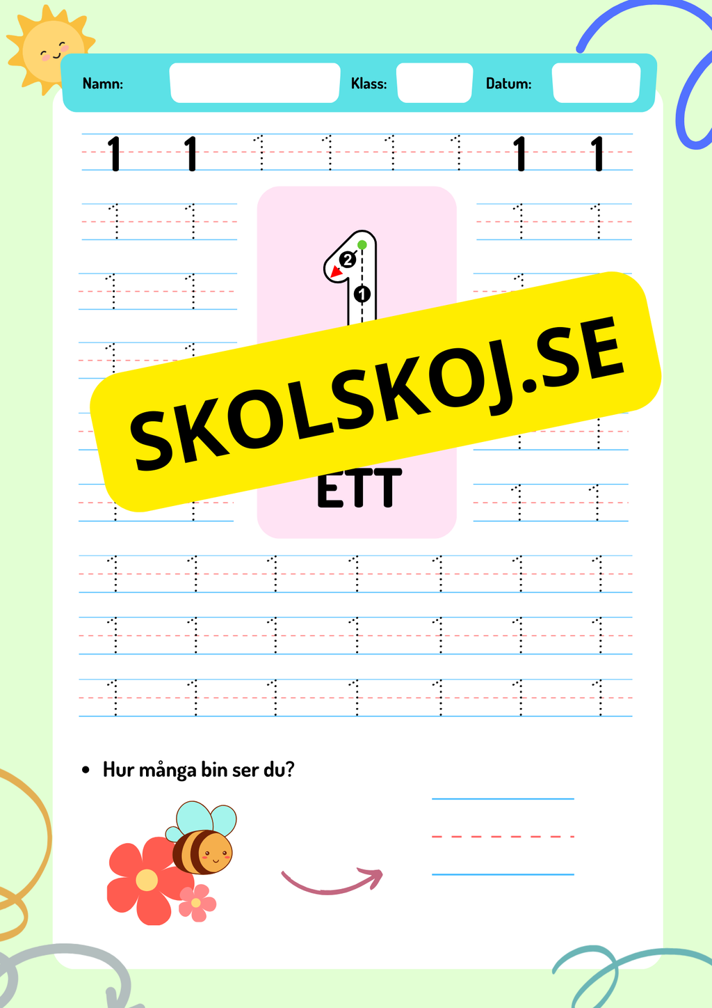 Vi lär oss siffror - 0 - 9