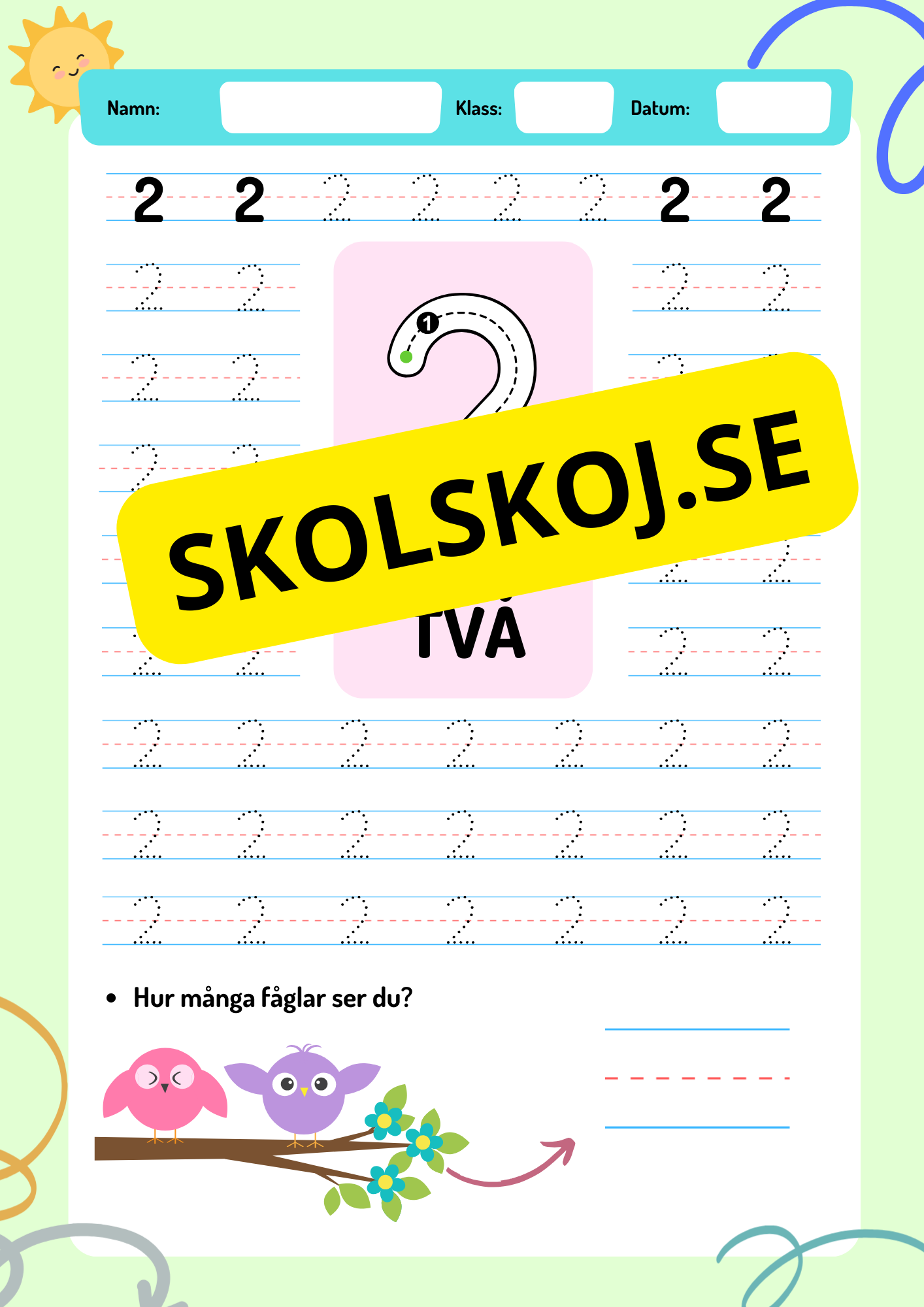 Vi lär oss siffror - 0 - 9