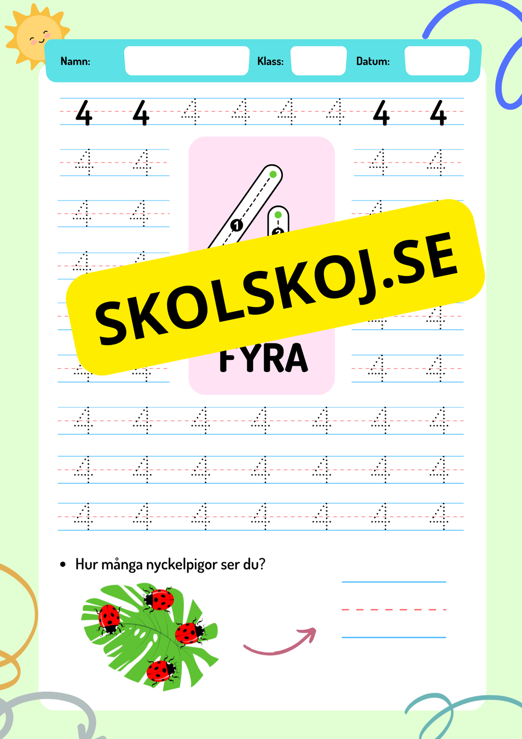 Vi lär oss siffror - 0 - 9