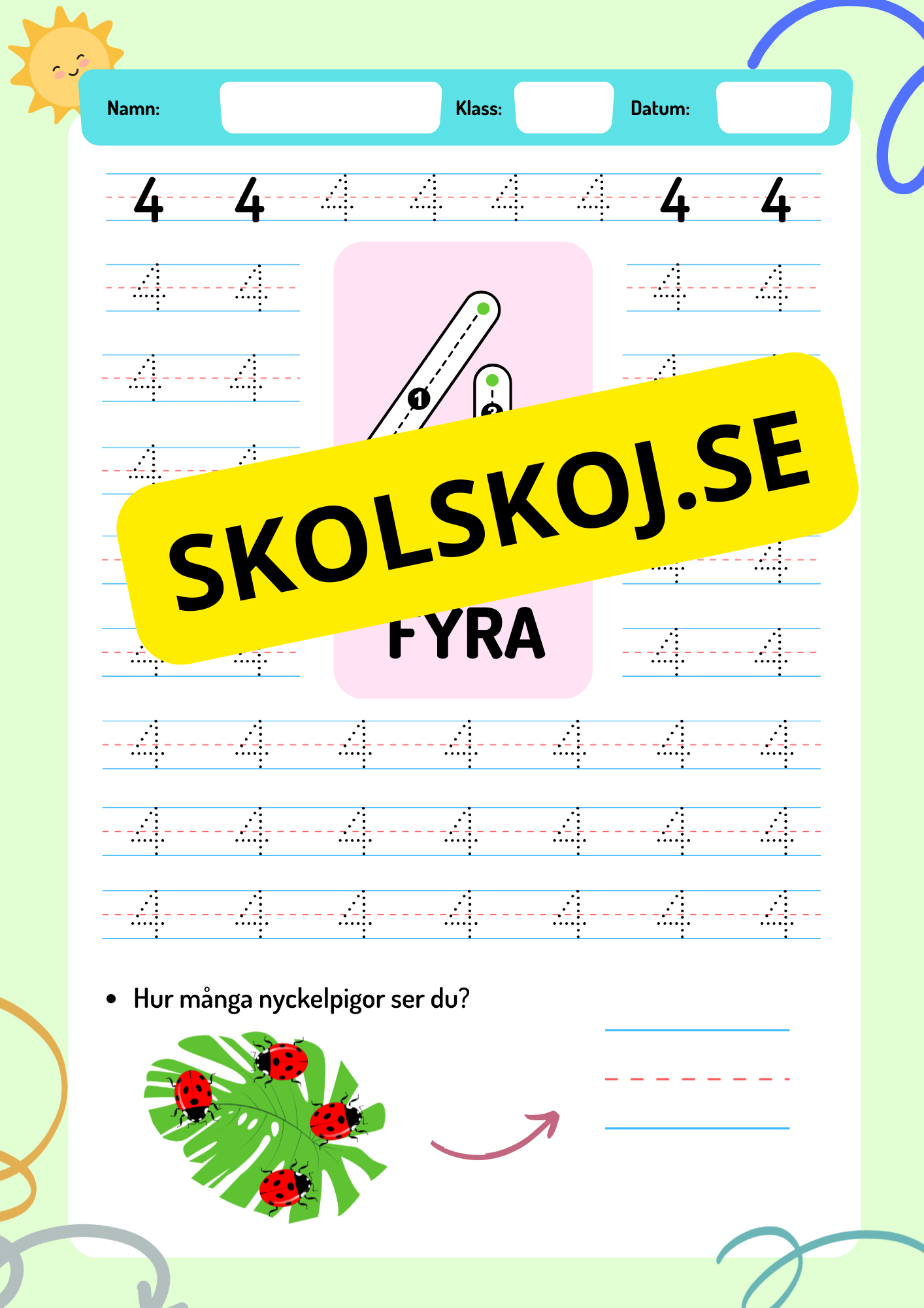Vi lär oss siffror - 0 - 9