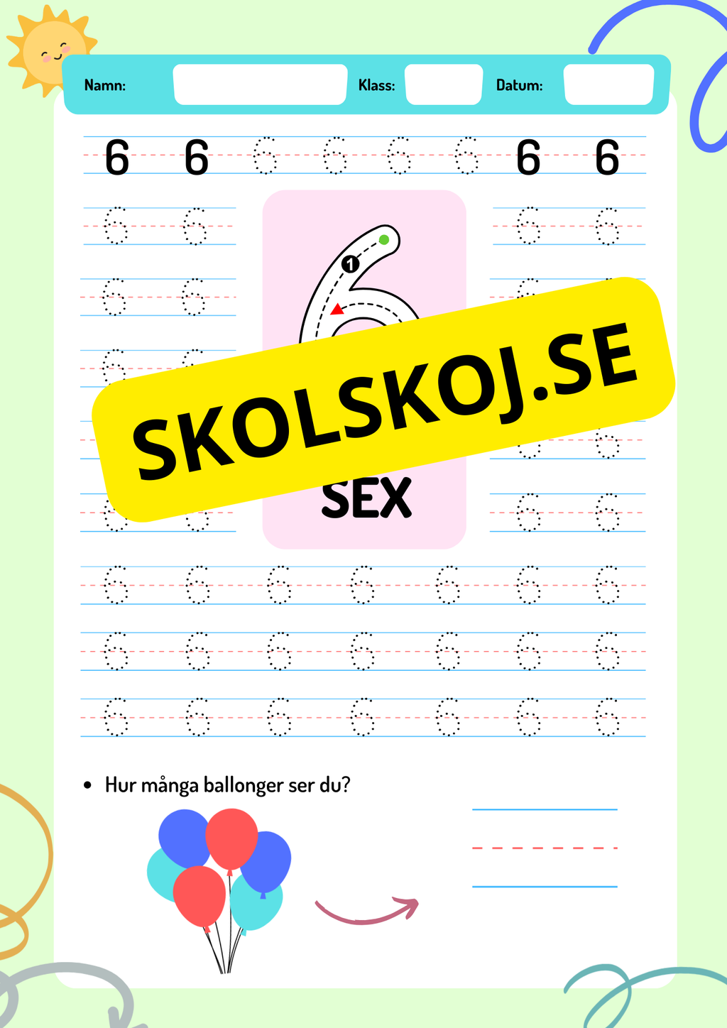 Vi lär oss siffror - 0 - 9