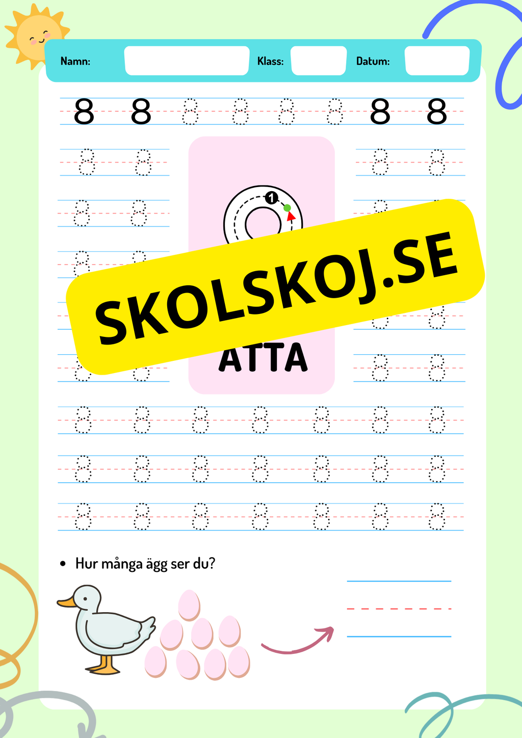 Vi lär oss siffror - 0 - 9