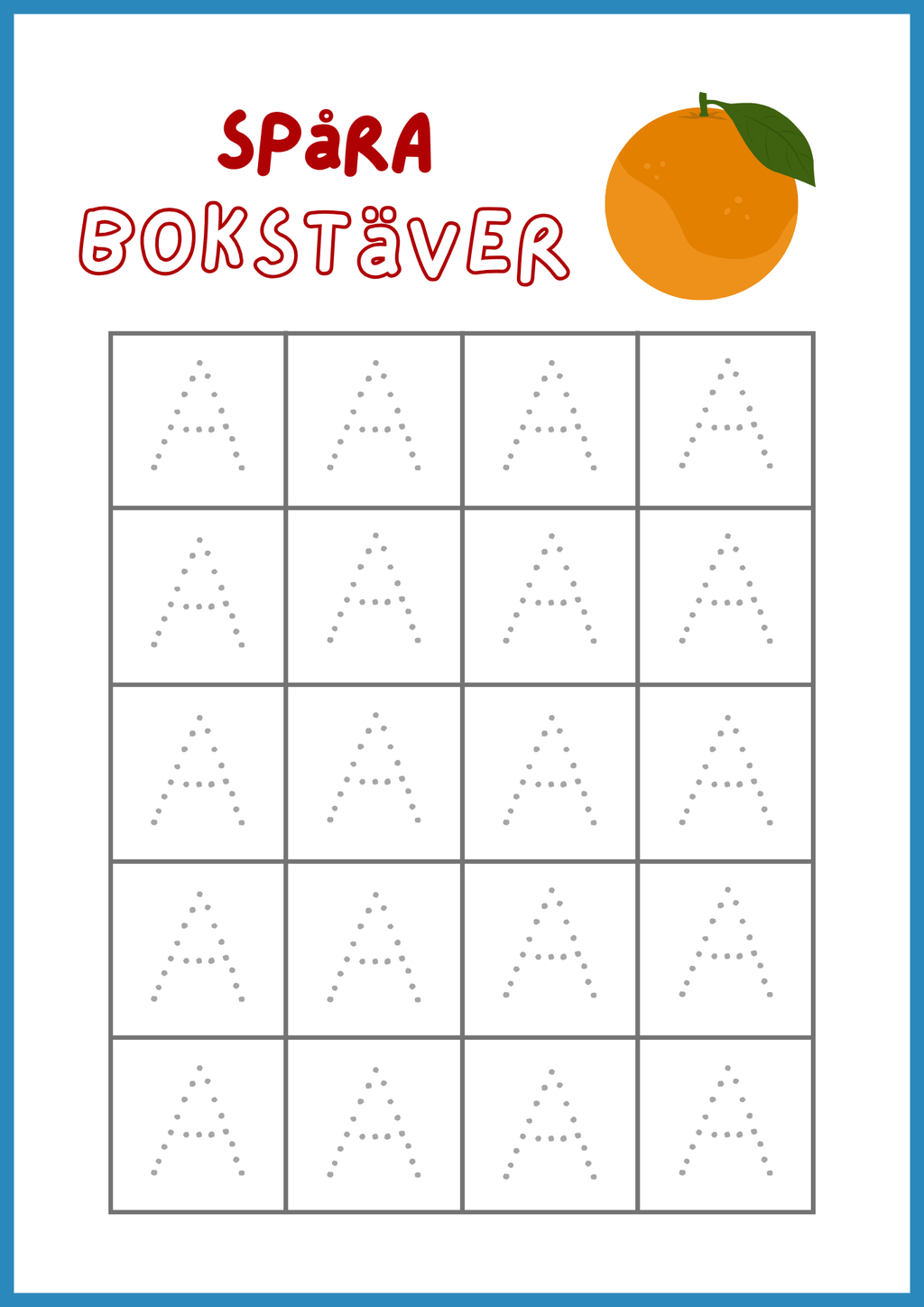 Spåra bokstäver - Hela alfabetet