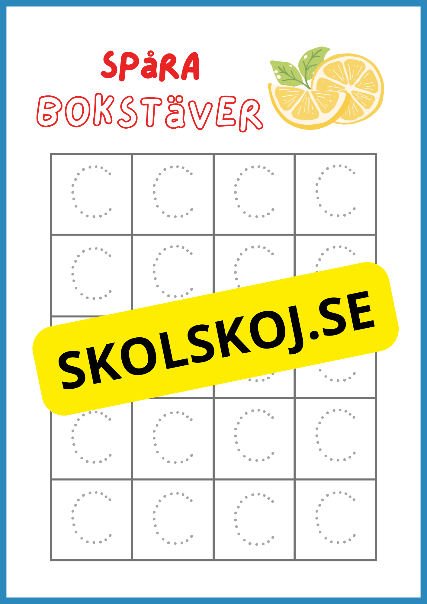 Spåra bokstäver - Hela alfabetet