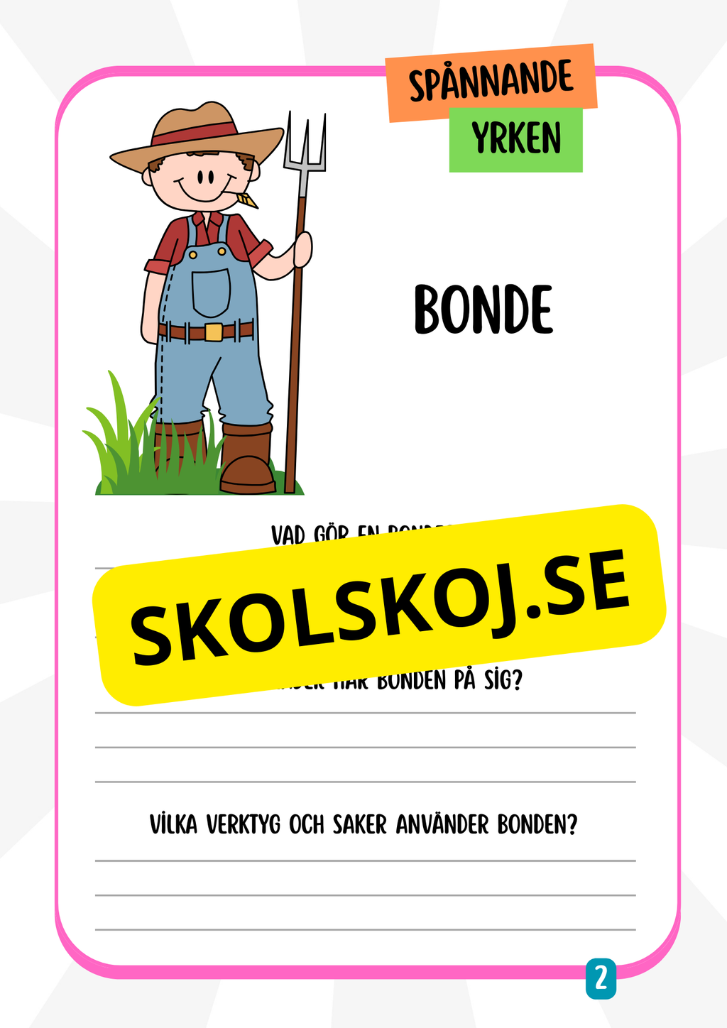 Spännande yrken (45 sidor)