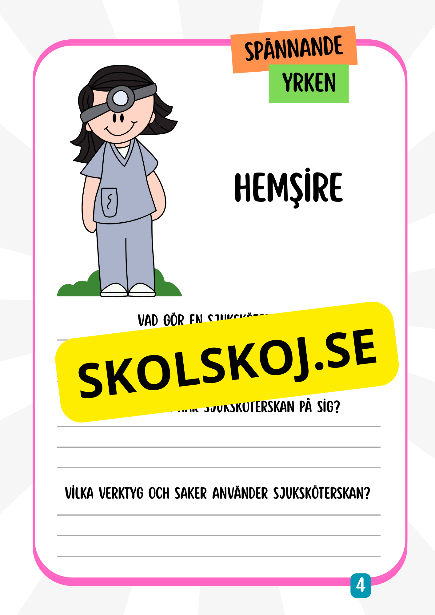 Spännande yrken (45 sidor)