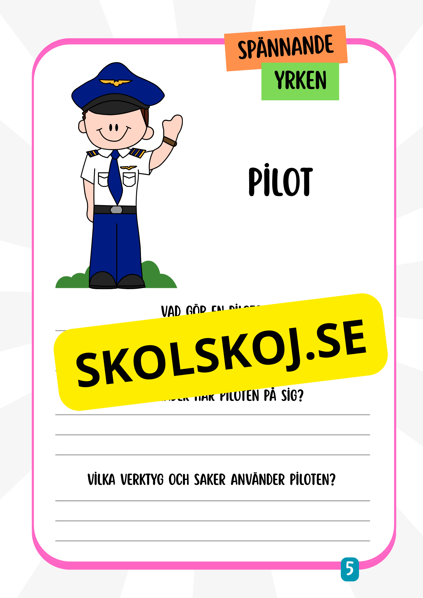 Spännande yrken (45 sidor)