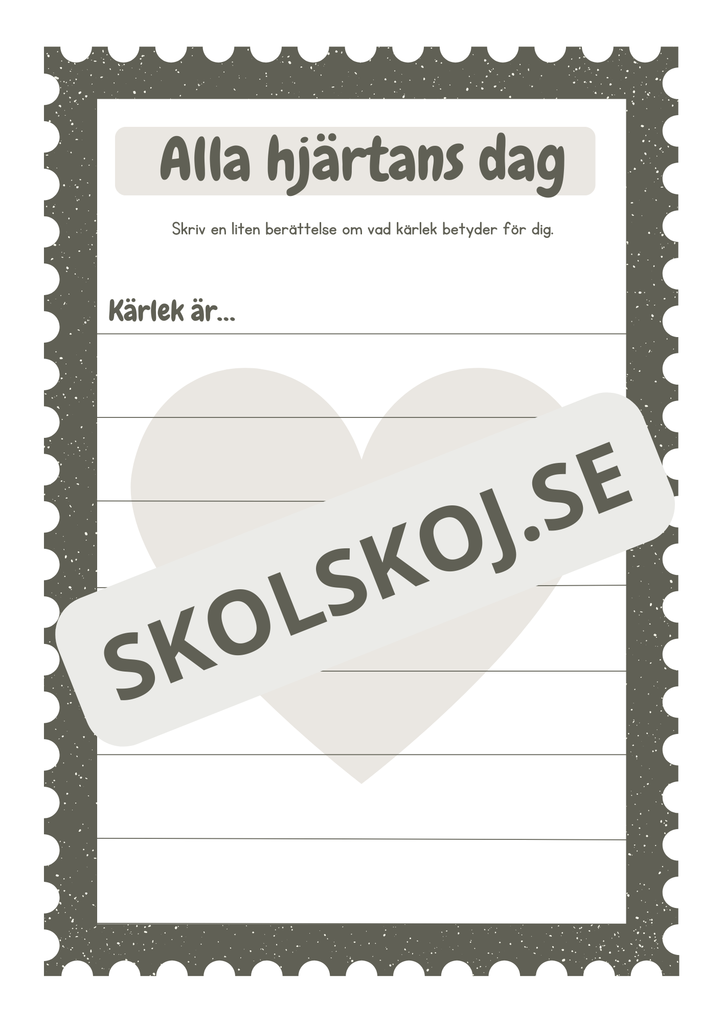 Alla hjärtans dag - Häfte
