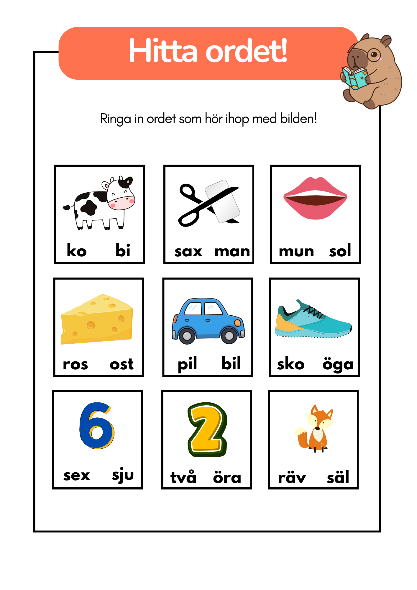 Fyll i och hitta rätt ord