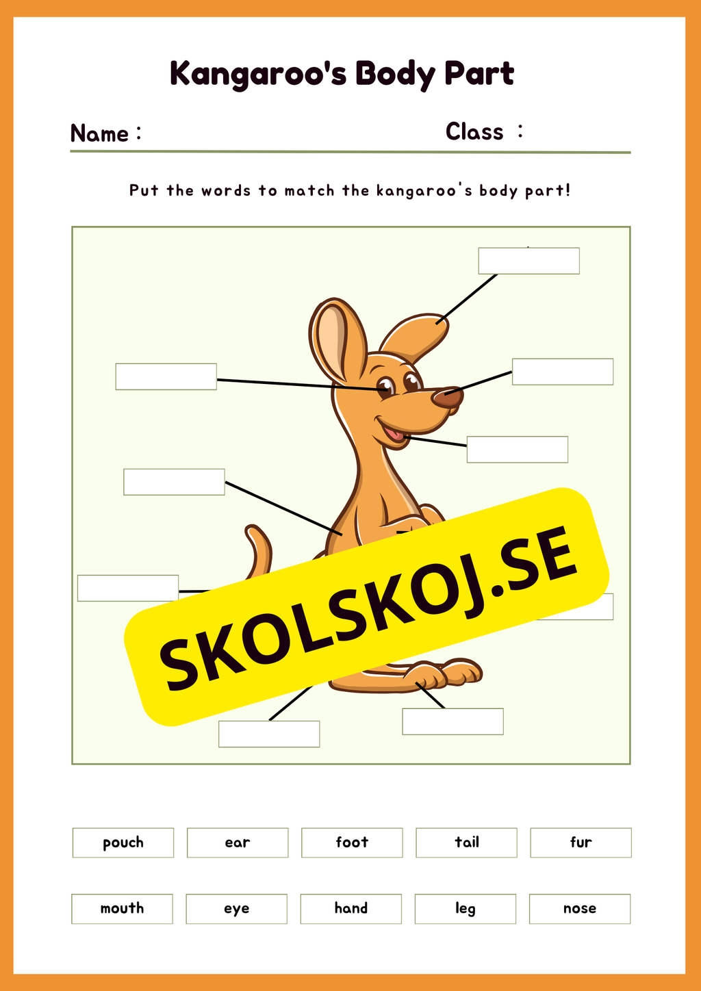 Engelska - Animal Body Parts