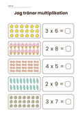 Jag tränar multiplikation