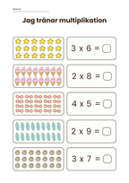 Jag tränar multiplikation