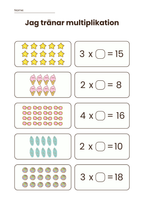 Jag tränar multiplikation