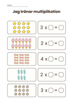 Jag tränar multiplikation