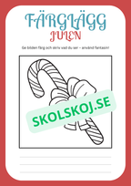 Julskoj - Färglägg och skriv
