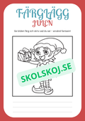 Julskoj - Färglägg och skriv