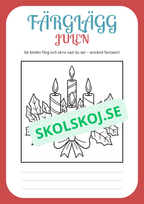 Julskoj - Färglägg och skriv