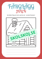 Julskoj - Färglägg och skriv