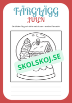 Julskoj - Färglägg och skriv