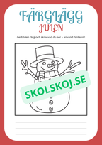 Julskoj - Färglägg och skriv