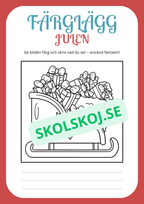 Julskoj - Färglägg och skriv