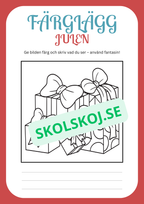 Julskoj - Färglägg och skriv