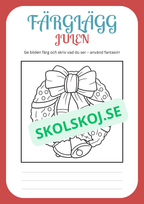 Julskoj - Färglägg och skriv